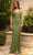 Primavera Couture 3913 - Floral Sequin Prom Dress Special Occasion Dress 000 / Sage Green