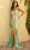 Primavera Couture 3916 - Scoop Neck Ombre Prom Gown Special Occasion Dress 000 / Mint
