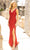 Primavera Couture 3924 - V Neck Embellished Evening Dress Evening Dresses 000 / Red