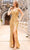 Primavera Couture 3926 - Wide Strap Beaded Prom Dress Special Occasion Dress 000 / Gold