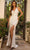 Primavera Couture 3927 - Beaded Sheath Prom Gown Special Occasion Dress 000 / Ivory