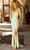 Primavera Couture 3927 - Beaded Sheath Prom Gown Special Occasion Dress 000 / Mint