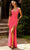 Primavera Couture 3927 - Beaded Sheath Prom Gown Special Occasion Dress 000 / Neon Pink