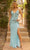 Primavera Couture 3930 - Embellished High Slit Prom Gown Special Occasion Dress 000 / Powder Blue