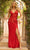 Primavera Couture 3930 - Embellished High Slit Prom Gown Special Occasion Dress 000 / Red