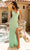 Primavera Couture 3937 - Plunging V-Neck Sequin Embellished Prom Dress Special Occasion Dress 000 / Mint