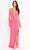 Primavera Couture 3938 - Beaded V-Neck Prom Gown Special Occasion Dress 000 / Neon Pink