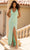 Primavera Couture 3940 - Sleeveless Fringed Sheath Prom Gown Special Occasion Dress 000 / Mint