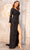 Primavera Couture 3942 - Asymmetric Sequin Prom Gown Special Occasion Dress 000 / Black