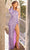Primavera Couture 3942 - Asymmetric Sequin Prom Gown Special Occasion Dress 000 / Lilac