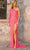 Primavera Couture 3942 - Asymmetric Sequin Prom Gown Special Occasion Dress 000 / Neon Pink