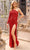 Primavera Couture 3942 - Asymmetric Sequin Prom Gown Special Occasion Dress 000 / Red