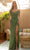 Primavera Couture 3943 - Spaghetti Strap Sequin Prom Gown Special Occasion Dress 000 / Sage Green