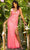 Primavera Couture 3948 - Backless Floral Beaded Prom Gown Special Occasion Dress 000 / Neon Pink