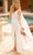 Primavera Couture 3971 - Sequined Prom Gown with Cape Special Occasion Dress 000 / Ivory
