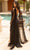 Primavera Couture 3971 - Sequined Prom Gown with Cape Special Occasion Dress