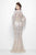 Primavera Couture - 9713 Sequined Flare Sleeve Illusion Sheath Gown Mother of the Bride Dresses
