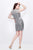 Primavera Couture Beaded High Illusion Cap Sleeve Sheath Cocktail Dress 1661 - 1 pc Platinum In Size 10 Available CCSALE 10 / Platinum