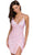 Primavera Couture - Lace Up Back Sequin Cocktail Dress 3891 Cocktail Dresses 6 / Baby Pink