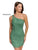 Primavera Couture - One Shoulder Cutout Cocktail Dress 3573 Cocktail Dresses 4 / Neon Sage