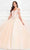 Princesa by Ariana Vara PR11925 - Cold Shoulder Tulle Ballgown Ball Gowns 00 / Light Peach/Champagne