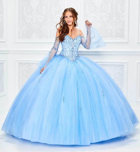 Princesa by Ariana Vara PR11941 - Beaded Bell Sleeve Ballgown