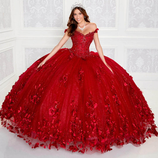 Princesa by Ariana Vara PR22021NL - Off Shoulder Applique Ballgown