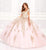 Princesa by Ariana Vara - PR22025 Short Sleeve Ball Gown Quinceanera Dresses 00 / Pink/Gold