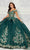 Princesa by Ariana Vara PR30114 - Metallic Applique Ballgown Special Occasion Dress 00 / Forest/Gold