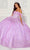 Princesa by Ariana Vara PR30115 - Feather Off Shoulder Ballgown Quinceanera Dresses 00 / Orchid