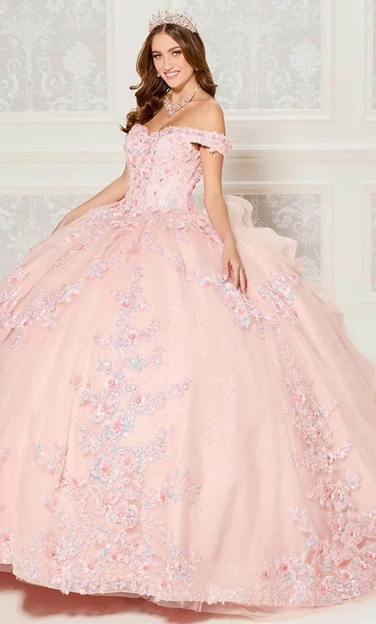 Princesa by Ariana Vara PR30116 - Floral Ruffled Back Ballgown