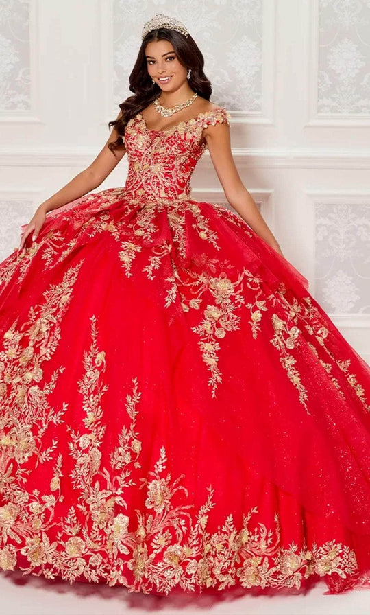 Princesa by Ariana Vara PR30119 - V-Neck Embellished Ballgown