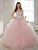 Quinceanera Collection - 26811 Beaded Gown With Removable Skirt Special Occasion Dress 0 / Pink