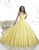 Quinceanera Collection - 26866 Sparkly Illusion Lace Up Back Ballgown Special Occasion Dress 0 / Lemon