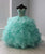 Quinceanera Collection - 26911 Beaded Strapless Ruffled Ballgown Special Occasion Dress 0 / Aquamarine