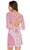 Rachel Allan - 40041 Contrast Lace Long Sleeve Cutout Back Dress Homecoming Dresses
