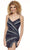 Rachel Allan - 40113 Fitted V-Neck Sheath Dress Homecoming Dresses 0 / Blue/Multi-Color