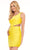 Rachel Allan - 40124 One-Shoulder Cut Out Fitted Cocktail Dress Homecoming Dresses 0 / Yellow