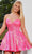 Rachel Allan 40195 - Strapless Sequin A-Line Cocktail Dress Special Occasion Dress 0 / Hot Pink