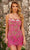 Rachel Allan 40230 - Sleeveless Beaded Fringe Cocktail Dress Cocktail Dress 00 / Fuchsia Gold