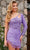 Rachel Allan 40244 - Asymmetrical Cutout Sequin Dress Special Occasion Dress 0 / Lilac