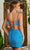 Rachel Allan 40254 - Square Sequin Two-Piece Cocktail Dress In Blue