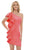 Rachel Allan - 50061 Asymmetric Fit Sheath Short Dress Homecoming Dresses 0 / Bright Coral