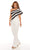 Rachel Allan - 50089 Stripe Draped Jumpsuit Evening Dresses 00 / White Black