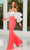 Rachel Allan 50145 - Off-Shoulder Bubble Sleeve Jumpsuit Special Occasion Dress 0 / White Coral