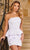 Rachel Allan 50153 - Strapless Asymmetrical Cocktail Dress Special Occasion Dress 0 / White
