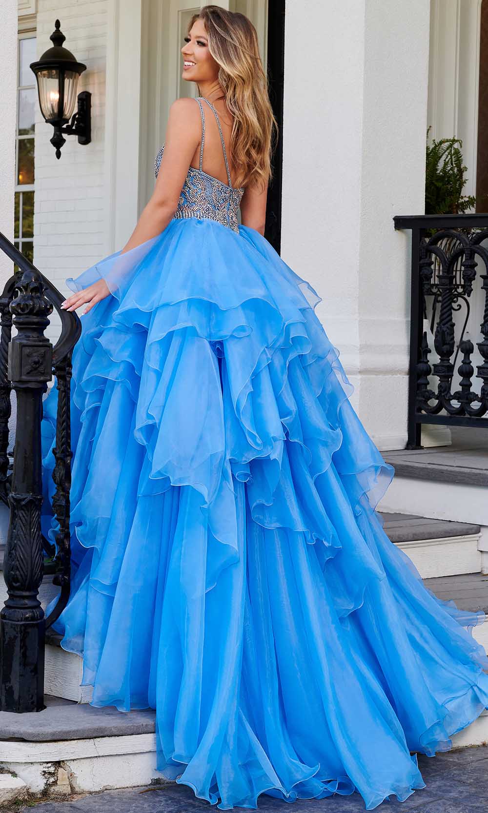 Rachel Allan 50199 - Shimmering Asymmetrical Long Gown – Couture Candy