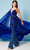 Rachel Allan 50202 - Sleeveless Sequin Jumpsuit With Cape Special Occasion Dress 00 / Royal Ombre