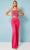 Rachel Allan 50204 - Chained Bodice Two-Piece Pantsuit Special Occasion Dress 00 / Fuchsia