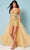 Rachel Allan 50210 - V-Neck Beaded Romper With Overskirt Special Occasion Dress 00 / Gold